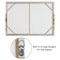 Americanflat Canvas Wall Art Featuring Beige, Brown, Blue and White Tones with Hand-Painted Accents and Gold Foil - Gallery Wrap - Landscape Wall Art
